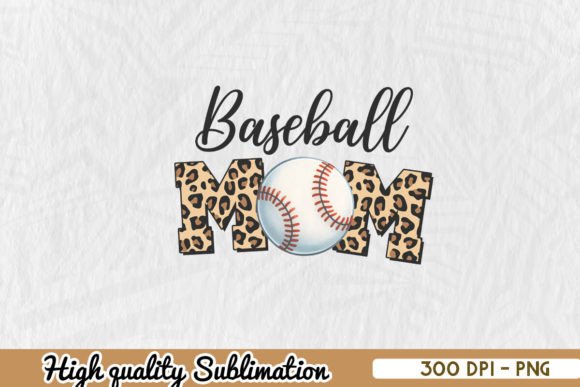 A Real Designer's Review: Softball Baseball Mom Leopard PNG