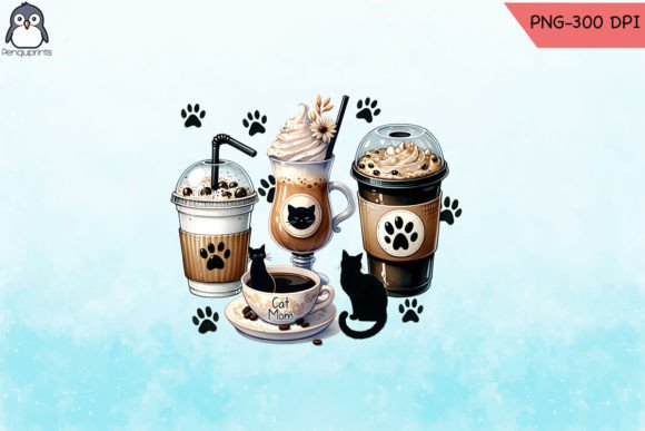 Cat Mom Coffee Drink Sublimation