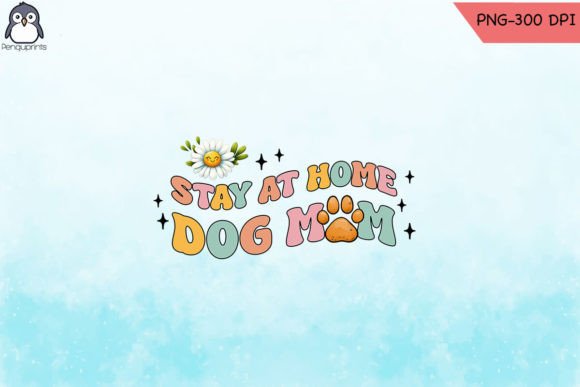 Dog Mom Retro Sublimation PNG Design